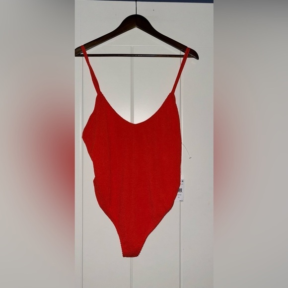 Good American Red Always Fit One‎ Piece Sz 4XL/5XL Swimsuit Beach Vacation NWT - Picture 1 of 5